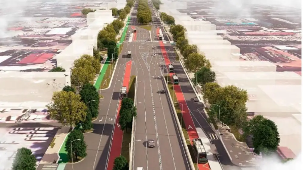 В  Алматы началось строительство линии BRT по улице Желтоксан
