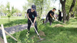 50 тысяч алматинцев вышли на субботник ко Дню Победы