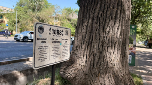 В Алматы установлена первая информационная табличка из переработанного пластика