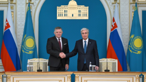 Токаев и премьер-министр Словакии выступили перед журналистами в Акорде