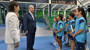 Глава государства посетил теннисный центр «Даулет»