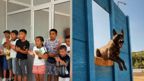 Экскурсию в кинологическую службу провели для детей в Шымкенте