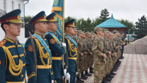 Будущие офицеры приняли присягу в Академии Нацгвардии МВД РК