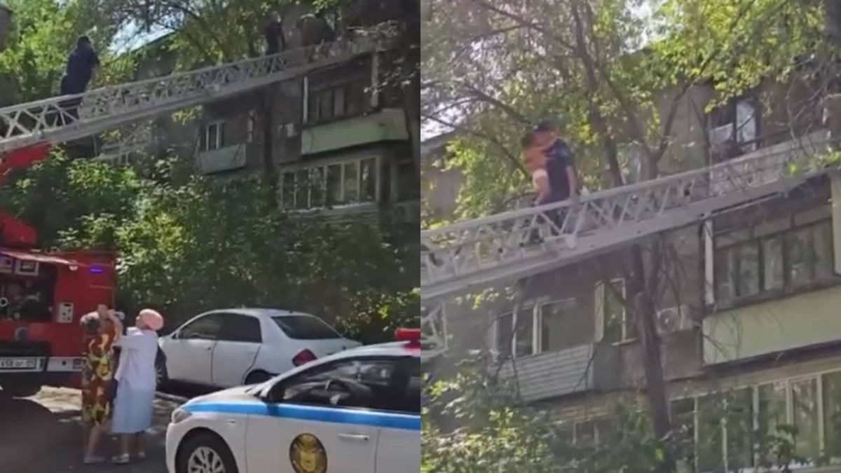 Полицейские спасли женщину с тремя детьми из горящего дома в Алматинской области