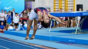 В Астане проходит чемпионат Казахстана по батутной гимнастике