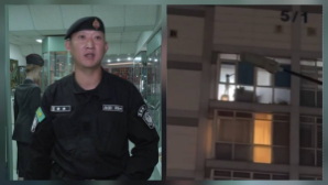 Боец СОБР спас ребенка от падения из окна в Алматы