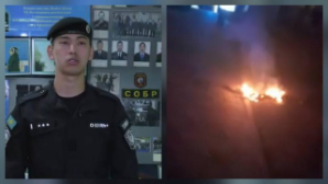 Боец СОБР предотвратил самоподжог в центре Алматы