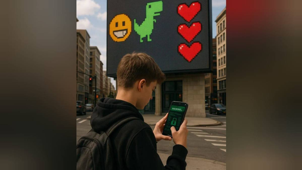 Школьник взломал уличный LED-экран одной из организаций в Костанае