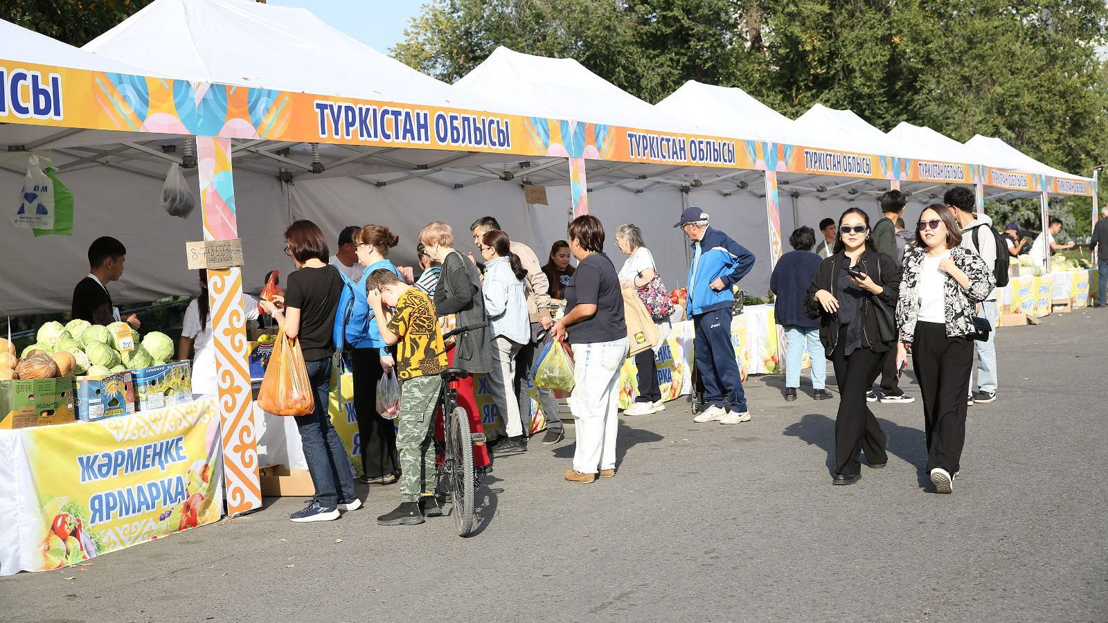 В Алматы проходит расширенная сельскохозяйственная ярмарка Туркестанской области