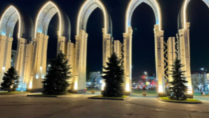 Архитектурная подсветка: Бостандыкский район преображается в вечернее время