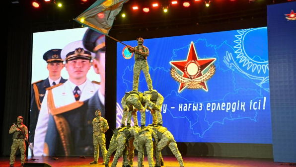 В Астане прошла военно-патриотическая акция «Ел қорғау – нағыз ерлер ісі»