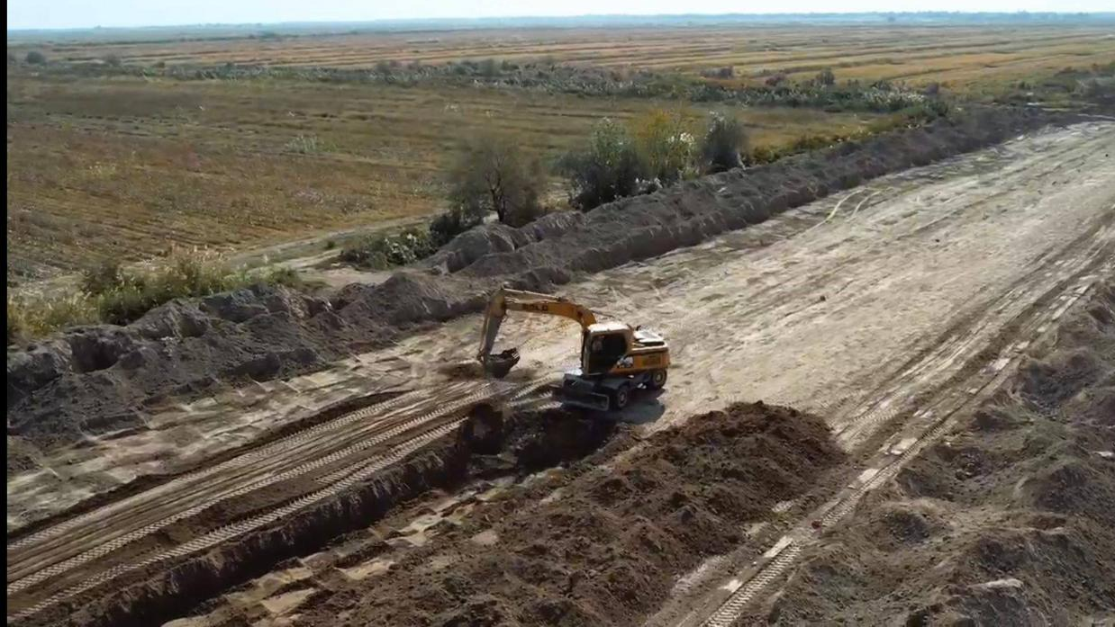 В Туркестанской области началась реконструкция канала 