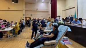 60 сотрудников Городской клинической больницы №4 Алматы сдали кровь в рамках акции «Подарите надежду на жизнь»