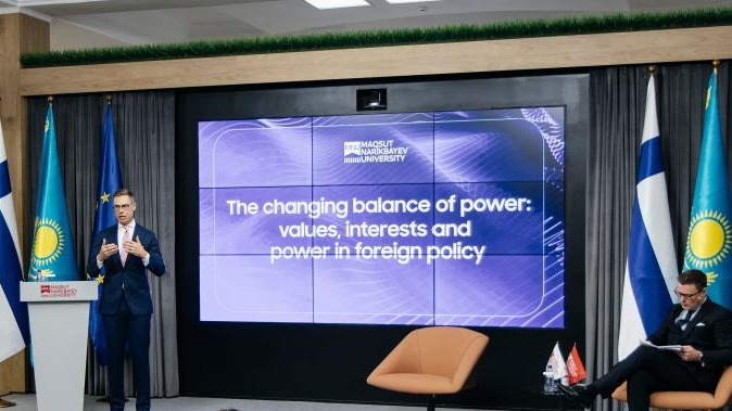 Президент Финляндии прочитал лекцию в Maqsut Narikbayev University