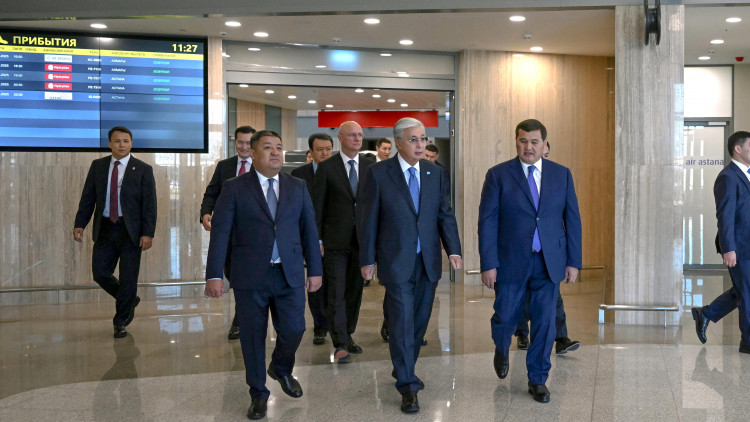 Глава государства осмотрел новый терминал аэропорта «Қорқыт Ата»