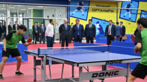 Касым-Жомарт Токаев посетил Центр настольного тенниса