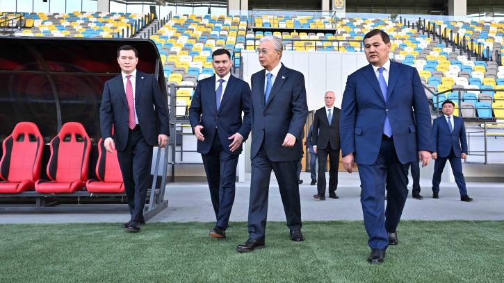 Токаев посетил Центральный стадион в Кызылорде