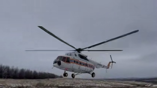 Санитарный рейс: вертолет МЧС доставлен новорожденного в Усть-Каменогорск