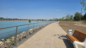 В Алматы на озере Сайран проведена консервация мостов и утепление водных растений