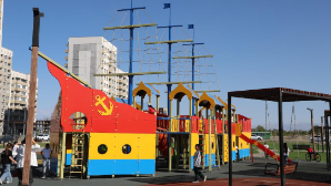 «Таза Қазақстан»: в Талдыкоргане благоустроено 39 дворов, установлено 20 детских площадок