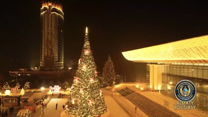 В новогодние дни полицейские Алматы работают в усиленном режиме
