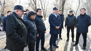 Аким Алматы ознакомился с проектом благоустройства участка улицы Есена Дуйсенова