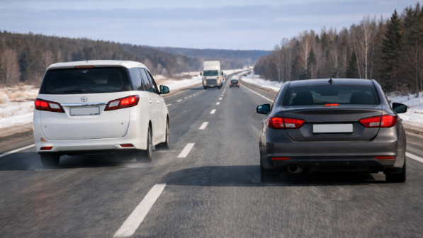 Выезд на встречную полосу едва не привел к ДТП: водитель наказан в ВКО