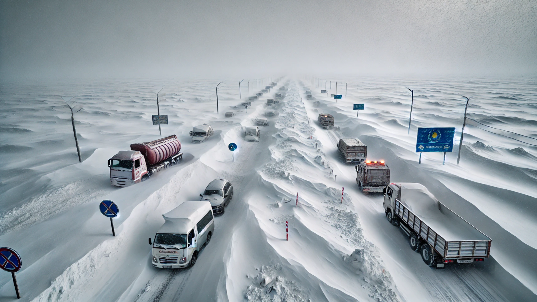 Из-за ухудшения погоды ограничено движение на трассах области Абай