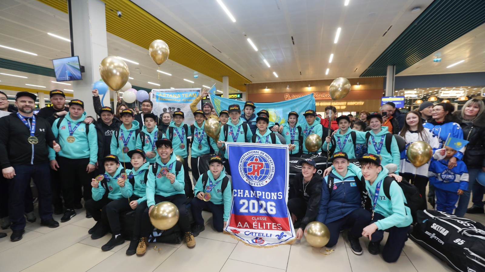 С победой из Канады: в Алматы встретили юных чемпионов Astana Team