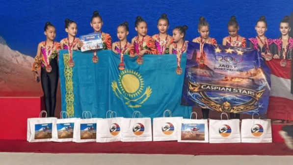 Гимнасты из Жанаозена заняли призовое место на международных соревнованиях в Ереване 