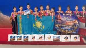 Гимнасты из Жанаозена заняли призовое место на международных соревнованиях в Ереване 