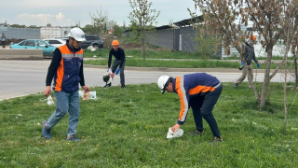 «Таза Қазақстан»: строительные компании Алматы приняли участие в субботнике
