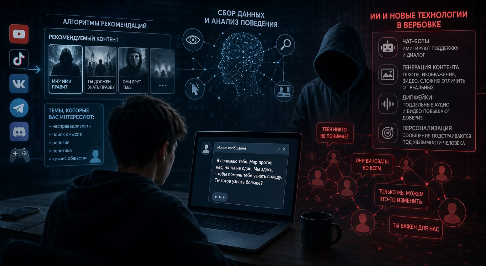 Цифровые способы вербовки радикального экстремизма: как меняются угрозы в эпоху ИИ   